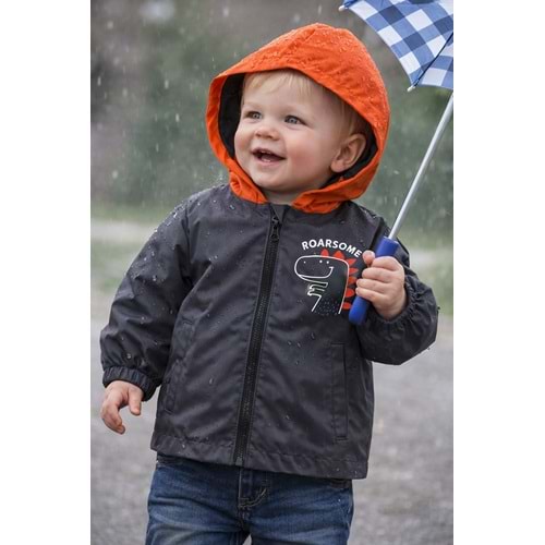 Asya Kids Erkek Dinazor Desenli Yağmurluk 3-7 Yaş-5556400 - SİYAH