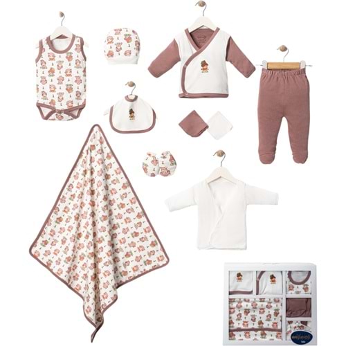 Misimosi Mantar Temalı 10 Lu Unisex Hastane Çıkışı 0-3 Aylık-436789404 - KAHVERENGİ