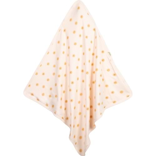 Bubbless Organik Bebek Battaniyesi Emoji Güneş Desenli 429863208 - BEJ