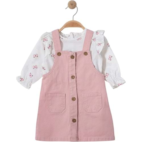 Oryeda Baskılı Gömlekli Kız Jile 9-24 Aylık -447542353 - PEMBE