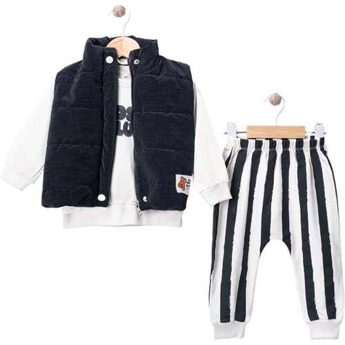 Wow Mevsimlik Armalı Mikro Yelekli 3 Lü Takım 9-24 Aylık -447658370 - LACİVERT