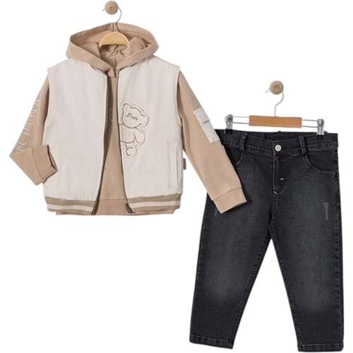 Jolly Pop Çift Taraflı Takım 3 lü 1-4 Yaş -448380747 - BEJ