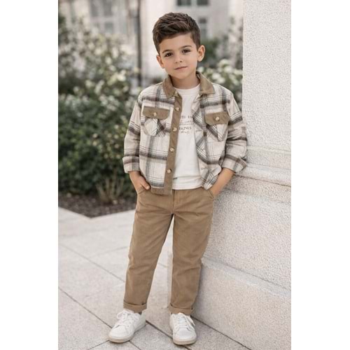 Jolly Pop Ekose Gömlekli 3 Lü Takım 4-7 Yaş - 448661820 - KAHVERENGİ