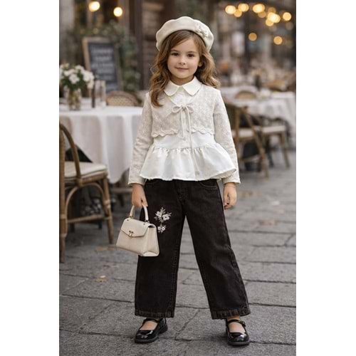 Miss Elitte Triko Ceketli 3 Lü Kız Takım 9-24 Aylık -446834795 - KREM