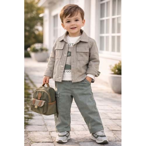 Bebiço 3 lü Erkek Takım 9-24 Aylık-5527561 - SU YEŞİLİ