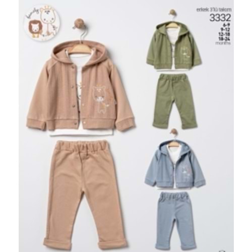 Mc. Elci Erkek Ceketli Hayvan Desenli Takım 6-18 Aylık -3332350 - YEŞİL