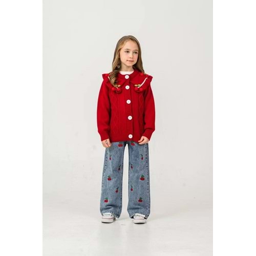 Miss Melinda Kids Kiraz İşlemeli Kız 3 Lü Takım 7-10 Yaş -337740 - KIRMIZI