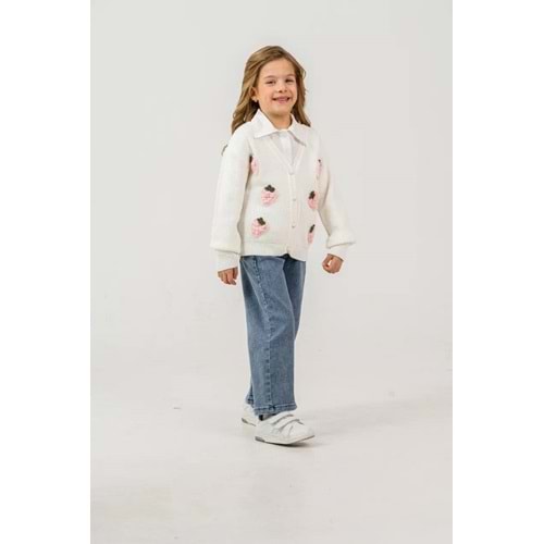 Miss Melinda Kids Çilek İşlemeli Kız 3 Lü Takım 7-10 Yaş - 339850 - PEMBE