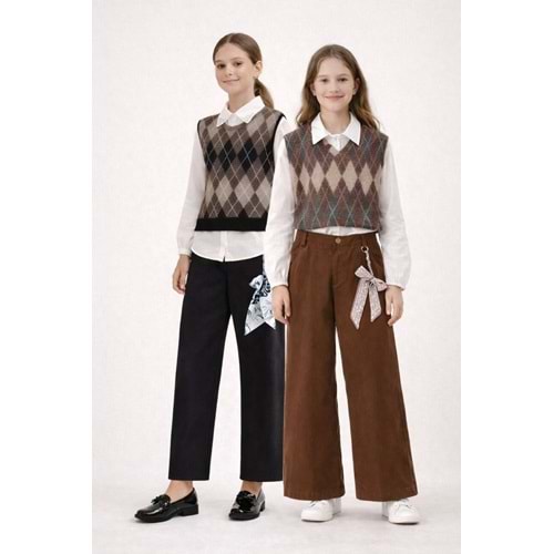 Miss Melinda Kids Baklava Desenli Kız 3 Lü Takım 11-14 Yaş -375800 - SİYAH