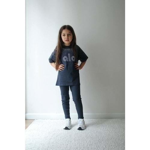 Jeliboom Taşlı Taytlı Kız 2 Li Takım 3-10 Yaş -6655220 - SİYAH