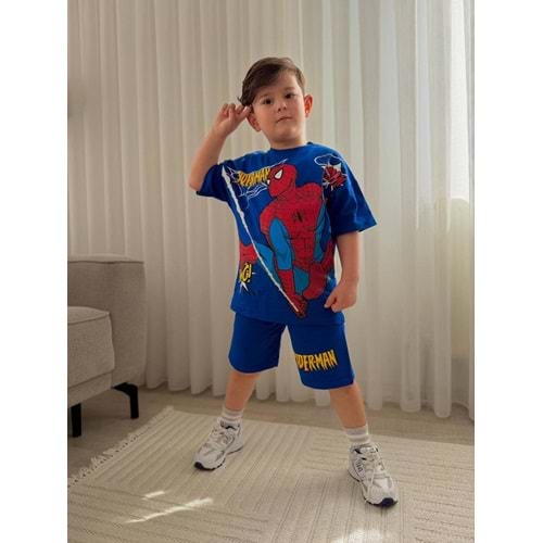 Jeliboom Spıderman Baskılı Penye Şortlu Erkek 2 Li Takım 3-10 Yaş -1047220 - LACİVERT