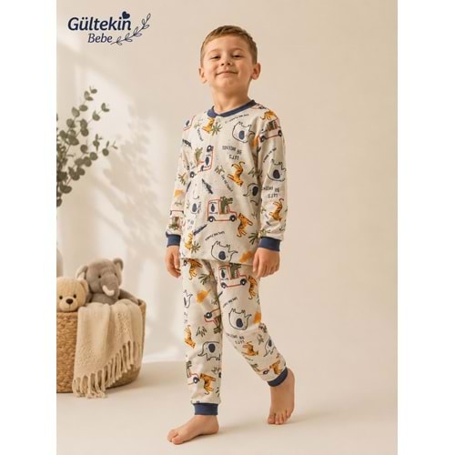 Miniworld Araba Baskılı Çıtçıtlı 6-24 Aylık Pijama Takımı -BAY18722169 - İNDİGO