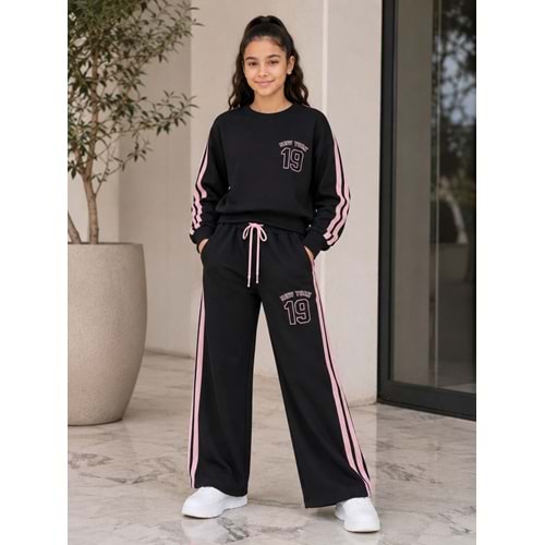 Vız Vız Kids New York Baskılı İkili Kız Eşofman Takımı 8-16 Yaş -VI1374580 - SİYAH