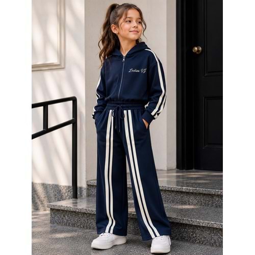 Vız Vız Kids İkili Kız Fermuarlı Eşofman Takımı 4-8 Yaş -VI1367680 - LACİVERT