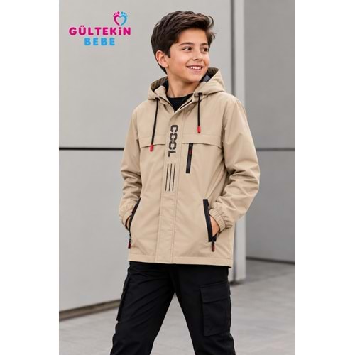 Mıss Crıspy Cool Nakışlı Erkek 9-12 yaş Yağmurluk -BE104472596 - BEJ