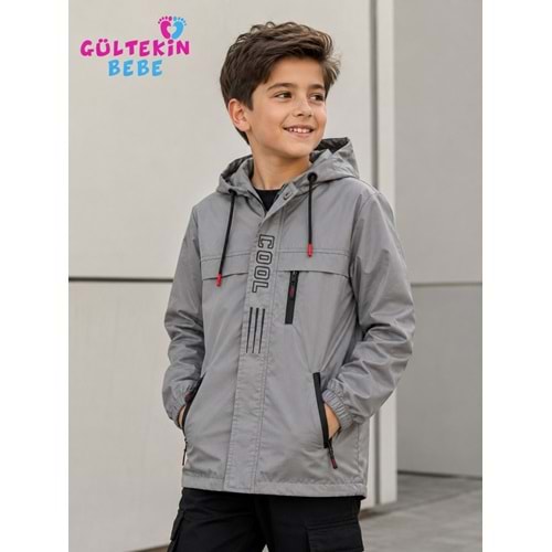 Mıss Crıspy Cool Nakışlı Erkek 9-12 yaş Yağmurluk -BE104472596 - GRİ
