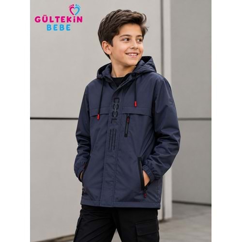 Mıss Crıspy Cool Nakışlı Erkek 5-8 yaş Yağmurluk -BE10447262518 - İNDİGO