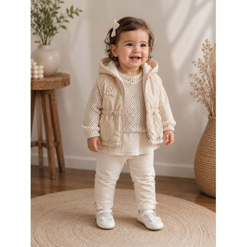 Hippıl Şişme Yelekli Kız 4 lü Takım 9-24 Aylık -BA5263700 - BEJ