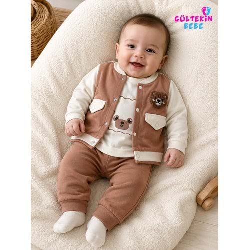 Agucuk Baby Ayılı Kolej Model 3-9 Aylık -BA450310281 - KAHVERENGİ