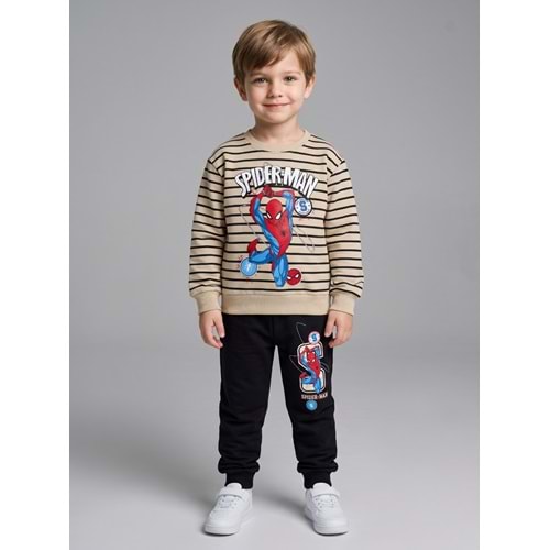Serenad Kids Baskılı Erkek Penye İkili Takım 3-10 Yaş-JE261151275 - SİYAH