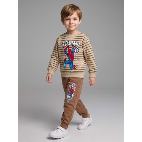 Serenad Kids Baskılı Erkek Penye İkili Takım 3-10 Yaş-JE261151275 - KAHVERENGİ