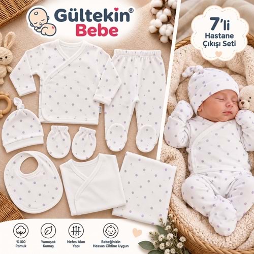 Babymed Kalpli Kız 7 Li Hastane Çıkışı -BA169306 - LİLA