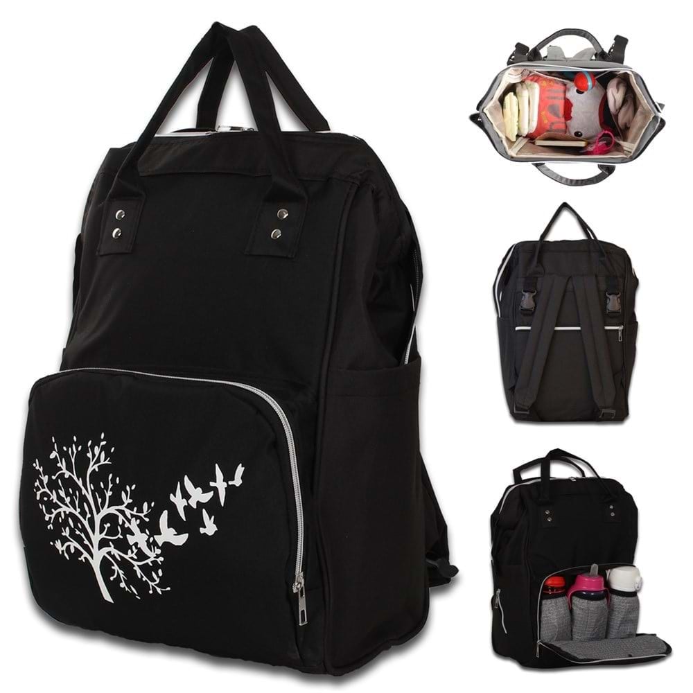 Ağaçlı Anne Bakım Çantası - 2000-SİYAH