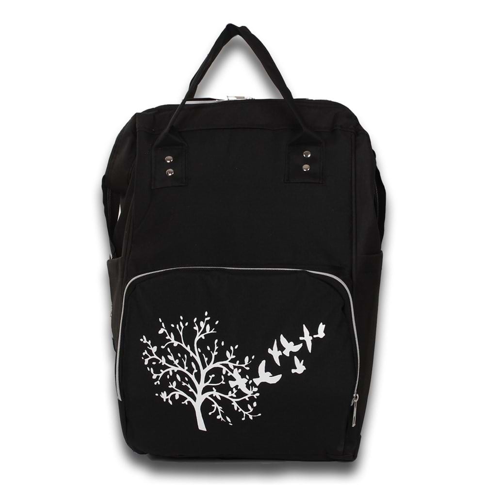 Ağaçlı Anne Bakım Çantası - 2000-SİYAH