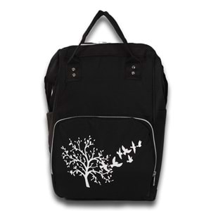 Ağaçlı Anne Bakım Çantası - 2000-SİYAH