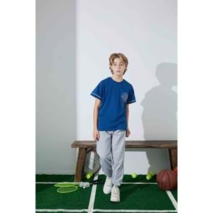 Tarık 6-11 Yaş Erkek Çocuk Pijama Basket 3944210 - MAVİ