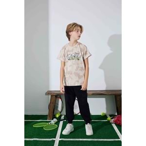 Tarık 6-11 Yaş Erkek Çocuk Pijama Takım Urban 3957210 - KAHVERENGİ