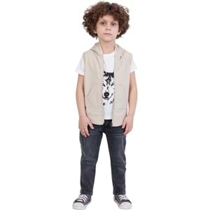 6-10 Yaş Erkek 3lü Yelekli Takım-25598530 - BEJ