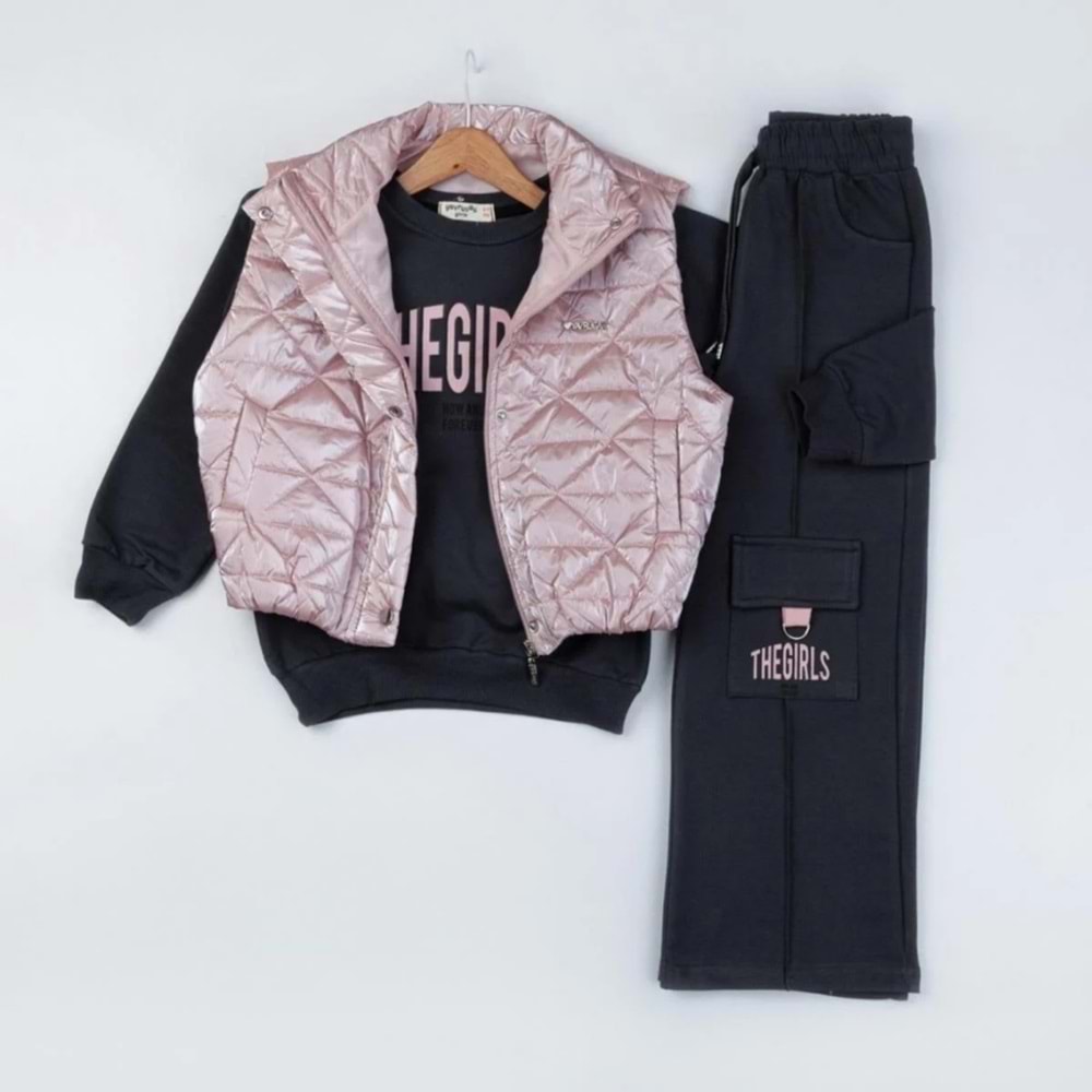 Yavrucak The Girls Yelekli Kız 5/8 Yaş 3lü Takım-6054599 - KREM