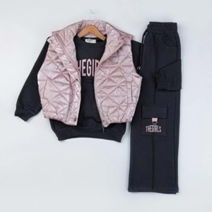 Yavrucak The Girls Yelekli Kız 5/8 Yaş 3lü Takım-6054599 - KREM