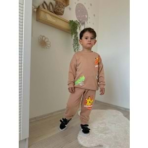 Jelibom Pokemon 3 İplik 3-10 Yaş Erkek İkili Takım-500284 - KREM
