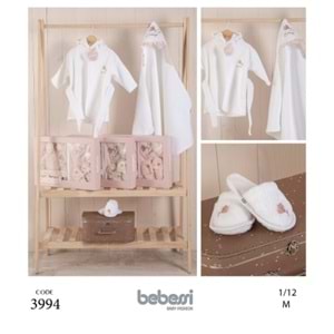 Bebessi Bebek 3lü Bornoz Seti-3994540 - PEMBE