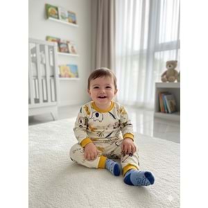 Miniworld Erkek 6-24 Aylık Araba Baskılı Sıfır Yaka Pijama Takımı-18721155 - HARDAL