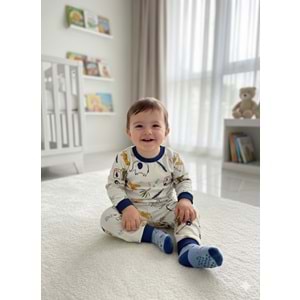 Miniworld Erkek 6-24 Aylık Araba Baskılı Sıfır Yaka Pijama Takımı-18721155 - İNDİGO