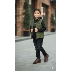 Yavrucak Şişme Yelekli Sweatli Takım 1-4 Yaş-3843652 - HAKİ YEŞİL