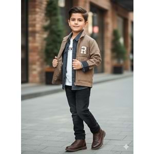 Yavrucak Keten Ceketli Gömlekli Takım 1-4 Yaş-3804635 - TOPRAK