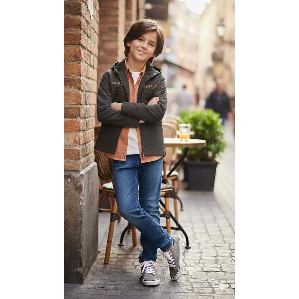 Yavrucak Keten Ceketli Gömlekli Takım 5-8 Yaş-2806726 - FÜME