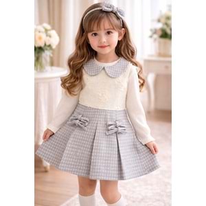 Miss Melinda Güllü Kaz Ayaklı Elbise 3-6 Yaş-0357508 - MAVİ