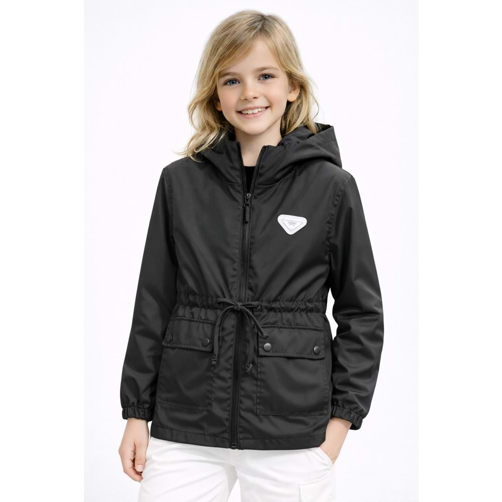 Mikro Kız Yağmurluk 6-14 Yaş-5057400 - SİYAH