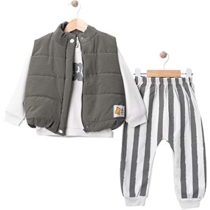 Wow Mevsimlik Armalı Mikro Yelekli 3 Lü Takım 9-24 Aylık -447658370 - HAKİ YEŞİL