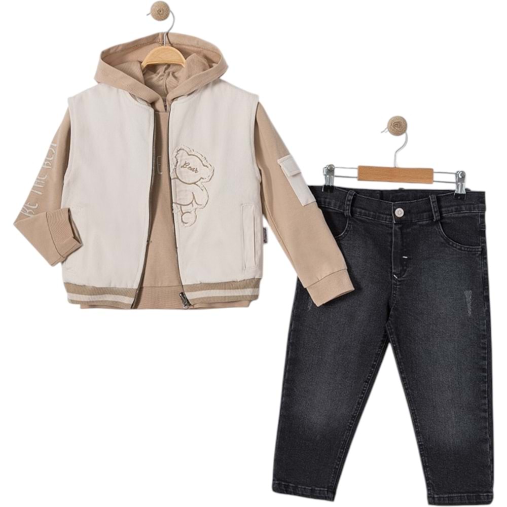 Jolly Pop Çift Taraflı Takım 3 lü 1-4 Yaş -448380747 - BEJ