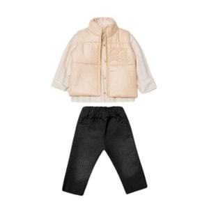 Hippıl Süzine 23 Nakışlı Erkek 3 Lü Takım 6-18 Aylık -542739725 - BEJ