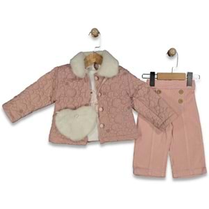 Canöz Kalp Çantalı Kız 3 Lü Takım 9-24 Aylık -543398792 - PEMBE