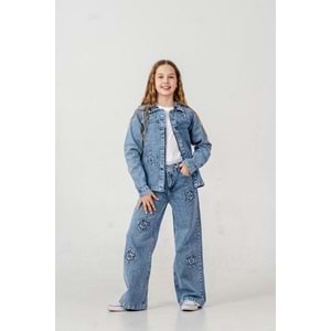 Son Öz Bebe Üçlü Kot Takım 9-12 Yaş -511850 - MAVİ