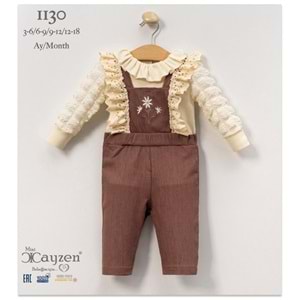 Cayzen 3-12 Aylık Kız Bella Lace Slopet Takım -1130368 - KAHVERENGİ