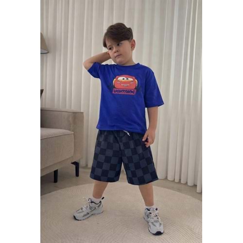 Jeliboom Şimşek Mcqueen Baskılı Penye Şortlu Erkek 2 Li Takım 3-10 Yaş -1041220 - LACİVERT